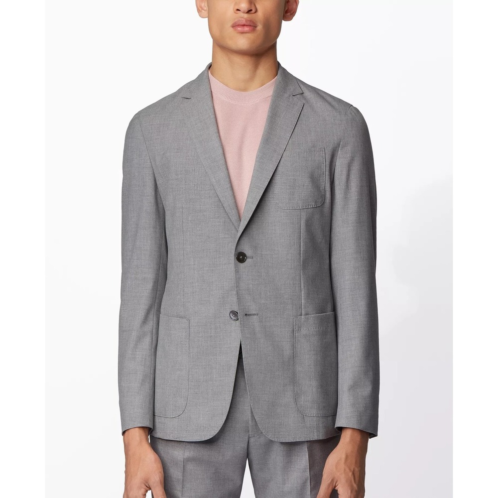 Boss Hugo Boss Grey Slim Fit Blazer Jacket 36R Lightweight Luxury Office